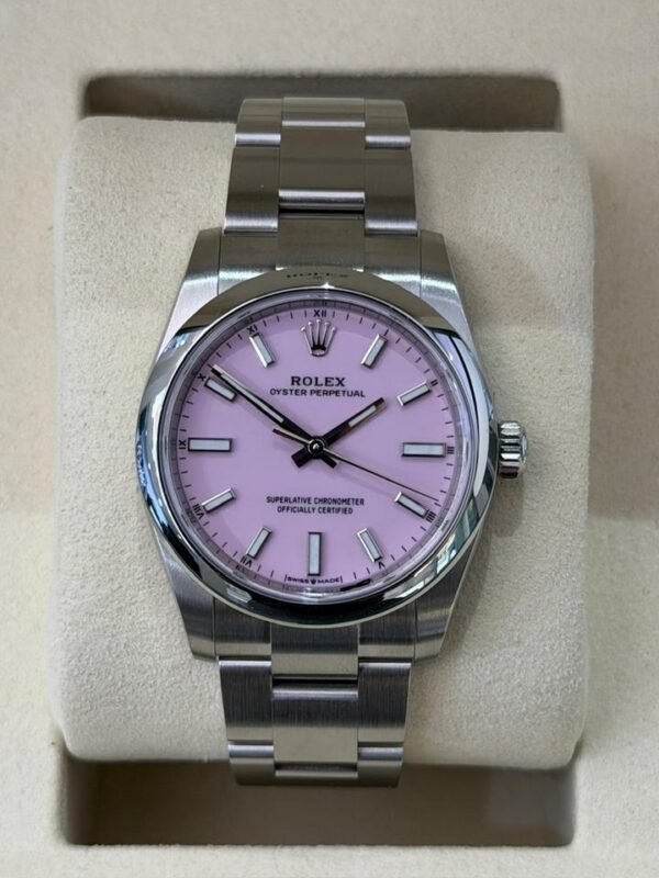 Rolex Oyster Perpetual 34 new model NUOVO 2026 Italia Pink rosa full set con documenti