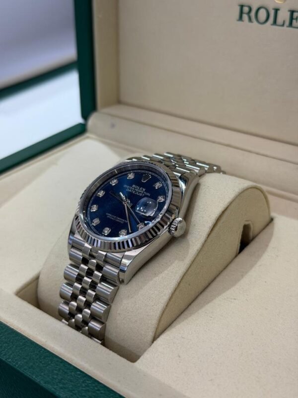 IMG_1016 Rolex Datejust 36 del 2024 quadrante blu in diamanti jubilee top condition full set