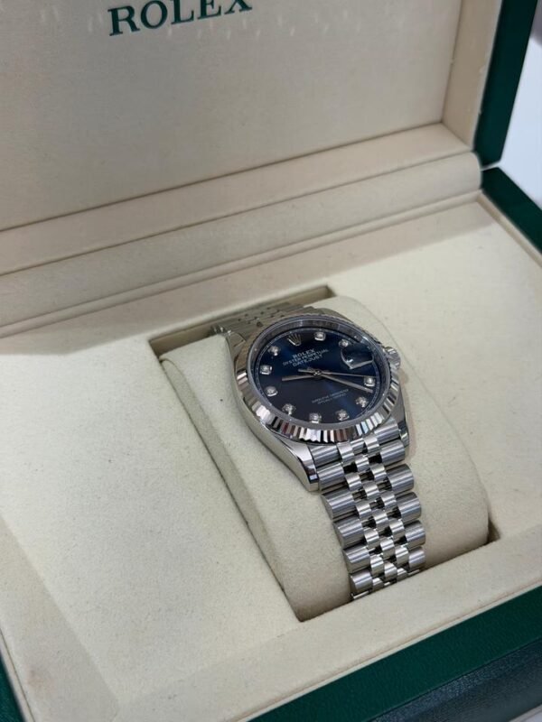 IMG_1017 Rolex Datejust 36 del 2024 quadrante blu in diamanti jubilee top condition full set