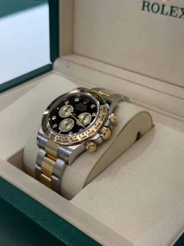 IMG_1020 Rolex Daytona quadrante in diamanti acciaio oro del 2023 Italia FULL set top condition