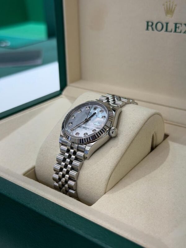 IMG_1036 Rolex Datejust 31 NUOVO 2026 jubilee quadrante mother of pearl diamond MOP dial full set