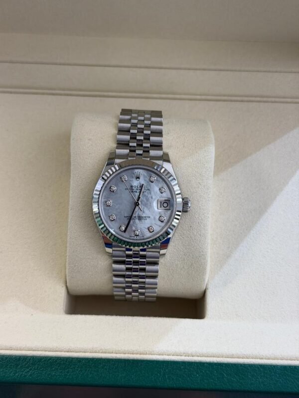 IMG_1037 Rolex Datejust 31 NUOVO 2026 jubilee quadrante mother of pearl diamond MOP dial full set