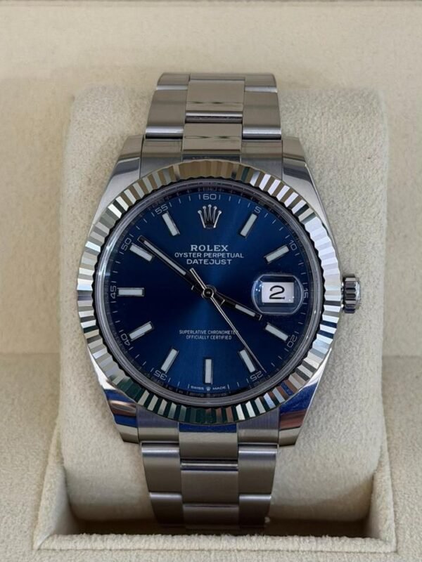 Rolex Datejust 41 Blu del 2019 Oyster full set top condition con documenti e scatola Rolex