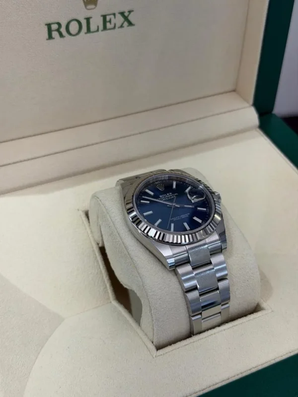Rolex Datejust 41 Blu del 2019 Oyster full set top condition con documenti e scatola Rolex