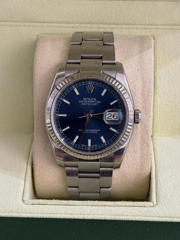 IMG_1106 Rolex Datejust 36mm quadrante blu del 2010 top condition con scatola Rolex
