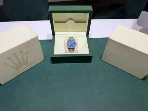 IMG_1107 Rolex Datejust 36mm quadrante blu del 2010 top condition con scatola Rolex