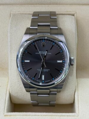 IMG_2557 Rolex Oyster Perpetual 39 dark rhodium del 2016 full set top condition con documenti