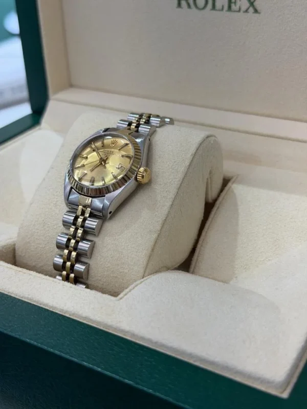 Rolex Lady-Datejust 26mm acciaio oro Jubilee quadrante oro top condition con scatola Rolex
