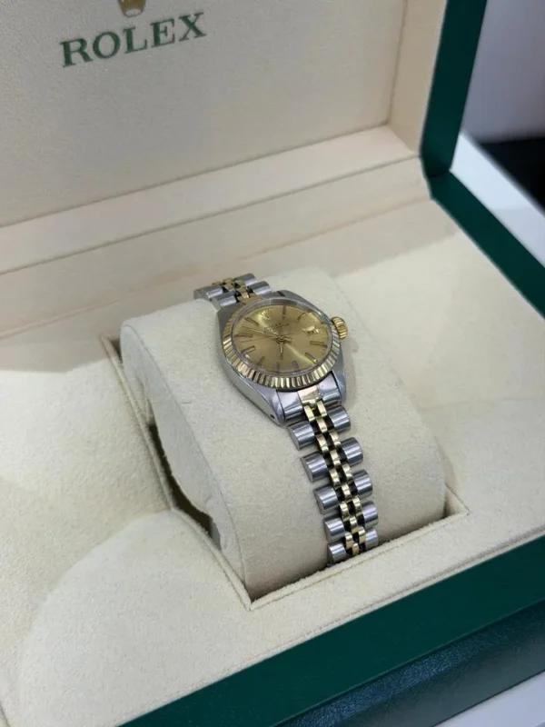 Rolex Lady-Datejust 26mm acciaio oro Jubilee quadrante oro top condition con scatola Rolex
