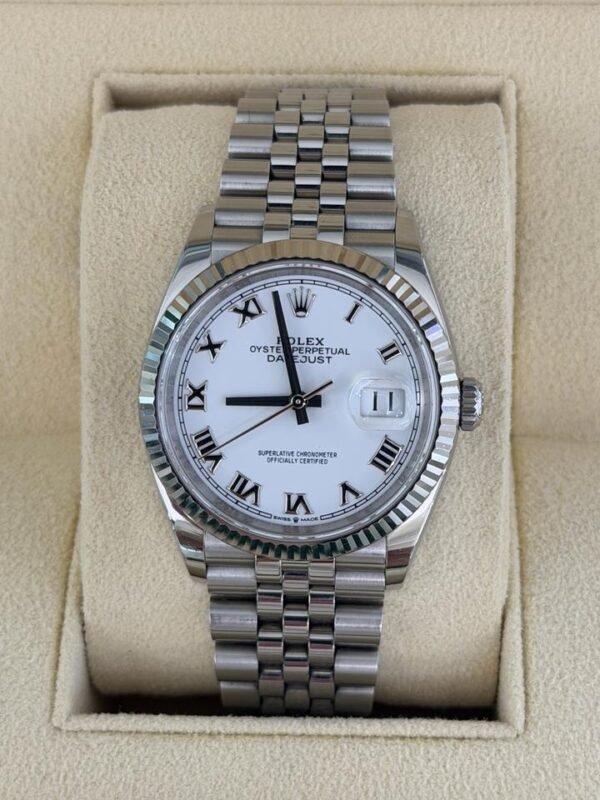Rolex Datejust 36mm white bianco del 2022 Italia full set top condition con documenti e scatola
