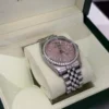 Rolex Datejust 36 del 2011 pink dial ore 6 e ore 9 ghiera in diamanti full set top condition
