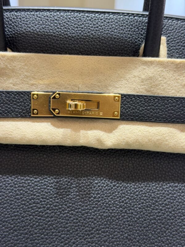 Herm&egrave;s Birkin 30 retourne veau togo colore Nero  stampa G NUOVA 2026 Giugno hardware dorato full set con scontrino ufficiale
