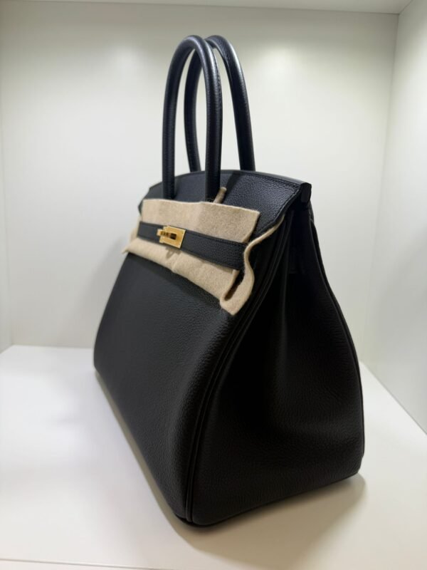 Herm&egrave;s Birkin 30 retourne veau togo colore Nero  stampa G NUOVA 2026 Giugno hardware dorato full set con scontrino ufficiale