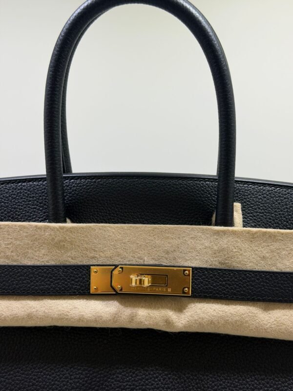 Herm&egrave;s Birkin 30 retourne veau togo colore Nero  stampa G NUOVA 2026 Giugno hardware dorato full set con scontrino ufficiale