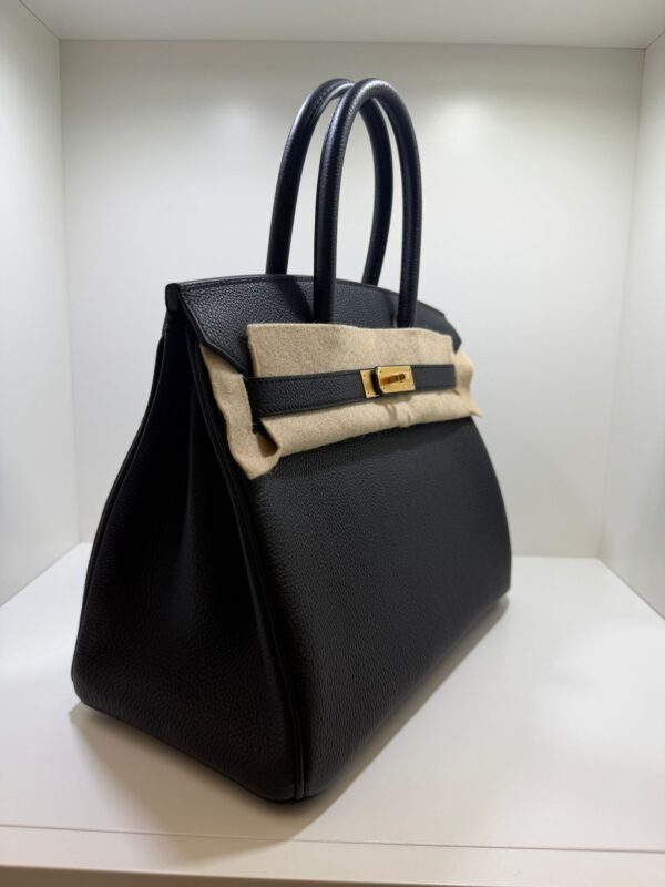 Herm&egrave;s Birkin 30 retourne veau togo colore Nero  stampa G NUOVA 2026 Giugno hardware dorato full set con scontrino ufficiale