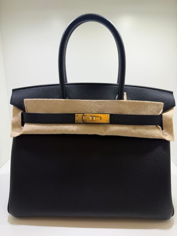 Herm&egrave;s Birkin 30 retourne veau togo colore Nero  stampa G NUOVA 2026 Giugno hardware dorato full set con scontrino ufficiale