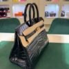 Herm&egrave;s Birkin 25 Crocodile Niloticus Liss&eacute; Nera &ndash; Hardware Oro stampa W NUOVA 2024 hardware dorato full set con scontrino ufficiale e Cites