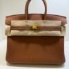 Herm&egrave;s Birkin 25 retourne veau togo colore GOLD ( il pi&ugrave; richiesto ) marrone stampa K NUOVA Dicembre 2025 hardware gold full set con scontrino