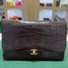 Chanel Timeless Classic Flap Jumbo 30mm in coccodrillo (alligator/crocodile) con hardware dorato produzione anno 2011 serie 13