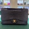 Chanel Timeless Classic Flap Jumbo 30mm in coccodrillo (alligator/crocodile) con hardware dorato produzione anno 2011 serie 13