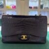 Chanel Timeless Classic Flap Jumbo 30mm in coccodrillo (alligator/crocodile) con hardware dorato produzione anno 2011 serie 13