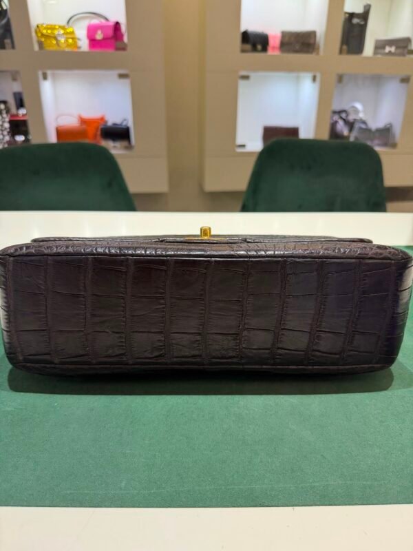 Chanel Timeless Classic Flap Jumbo 30mm in coccodrillo (alligator/crocodile) con hardware dorato produzione anno 2011 serie 13