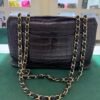 Chanel Timeless Classic Flap Jumbo 30mm in coccodrillo (alligator/crocodile) con hardware dorato produzione anno 2011 serie 13