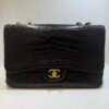Chanel Timeless Classic Flap Jumbo 30mm in coccodrillo (alligator/crocodile) con hardware dorato produzione anno 2011 serie 13