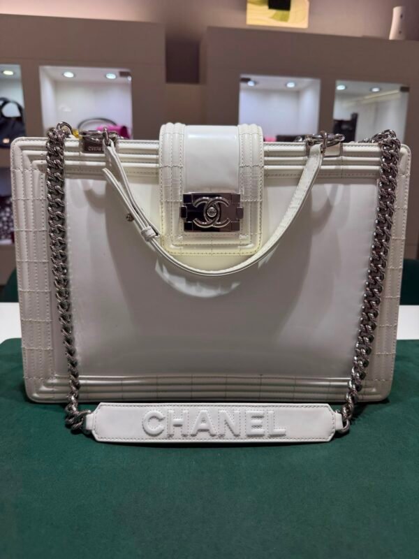 Chanel Boy tote bag del 2012 con card Chanel sacchetto e dustbag Chanel
