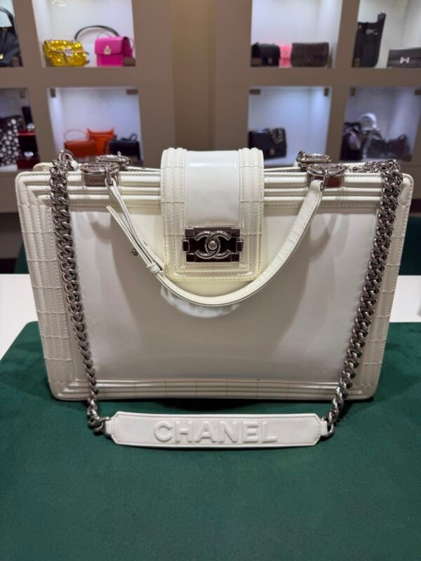 Chanel Boy tote bag del 2012 con card Chanel sacchetto e dustbag Chanel