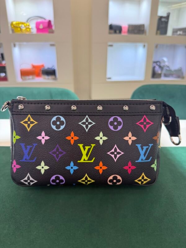 Louis Vuitton x Takashi Murakami Pochette Accessoires Multicolore  del 2025 seminuova full set con scontrino Louis Vuitton, tracolla e catena removibile