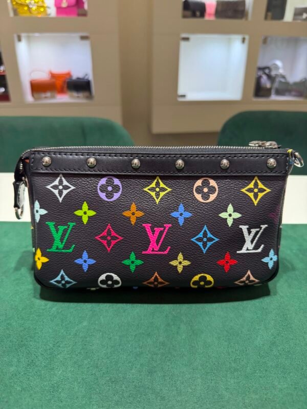 Louis Vuitton x Takashi Murakami Pochette Accessoires Multicolore  del 2025 seminuova full set con scontrino Louis Vuitton, tracolla e catena removibile
