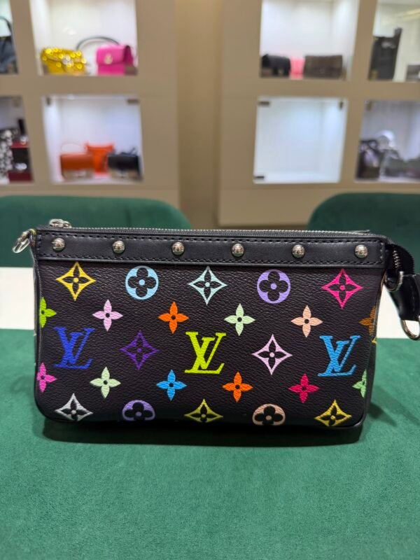 Louis Vuitton x Takashi Murakami Pochette Accessoires Multicolore  del 2025 seminuova full set con scontrino Louis Vuitton, tracolla e catena removibile