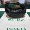 Bottega Veneta Jodie Nera in Pelle Intrecciata con Hardware Dorato