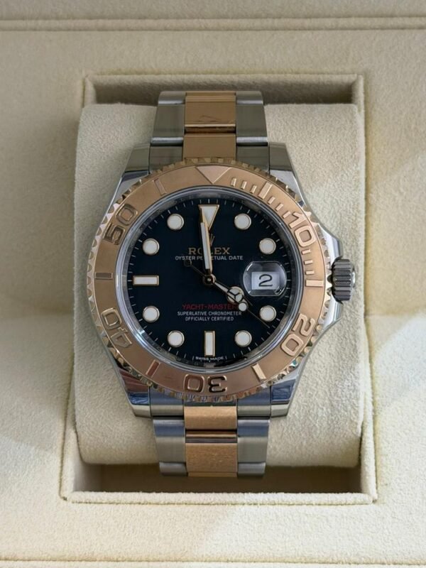 IMG_0080 Rolex Yacht-Master oro rosa del 2019 quadrante dark full set top condition con documenti scatola