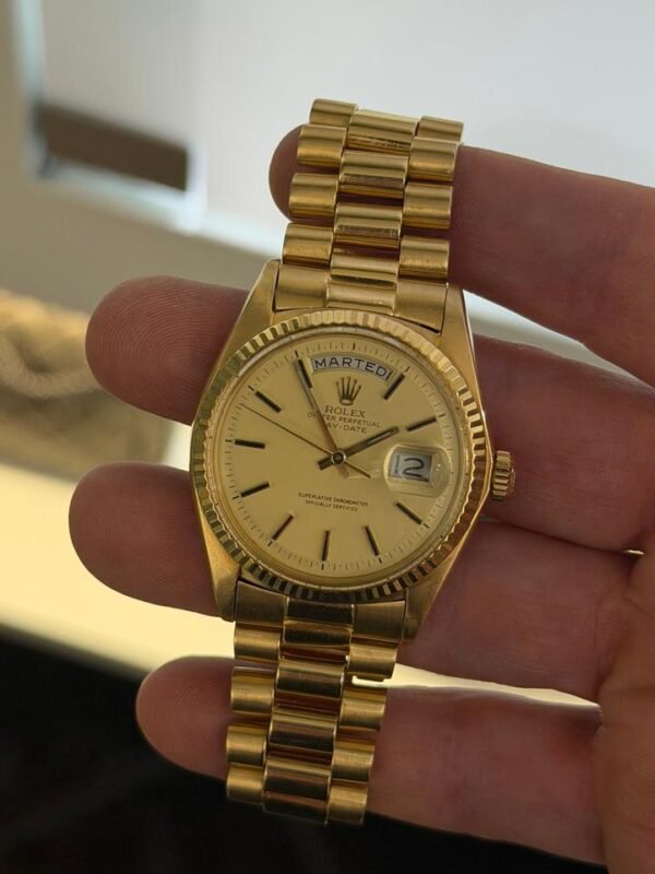 Rolex Day-Date Champagne bracciale president del 1997 italiano top condition vintage con scatola