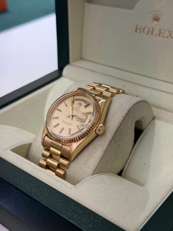 Rolex Day-Date Champagne bracciale president del 1997 italiano top condition vintage con scatola