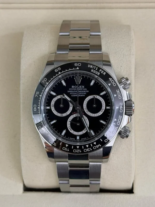 IMG_1436 Rolex Daytona NUOVO 2026 Settembre Italia New model Black dial full set con documenti e scatola