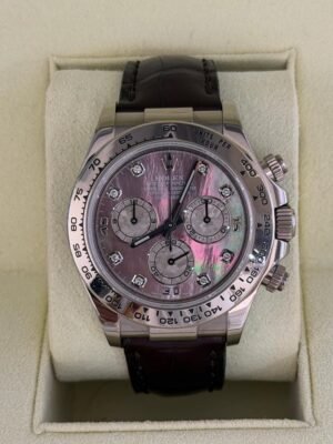IMG_1457 Rolex Daytona gold Crystal with diamonds del 2009 in oro bianco full set excellent condition