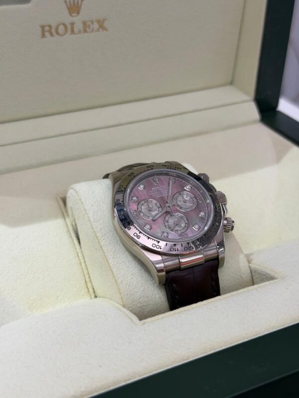 Rolex Daytona gold Crystal with diamonds del 2009 in oro bianco full set excellent condition