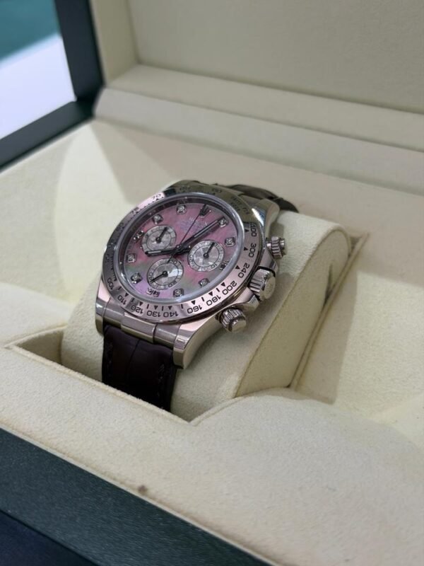 Rolex Daytona gold Crystal with diamonds del 2009 in oro bianco full set excellent condition