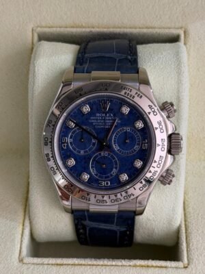 IMG_1462 Rolex Daytona oro bianco quadrante sodalite in diamanti full set top condition del 2003 Italia