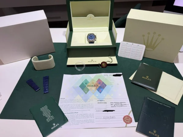IMG_1463 Rolex Daytona oro bianco quadrante sodalite in diamanti full set top condition del 2003 Italia