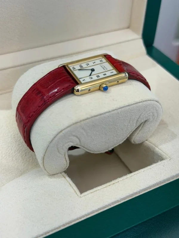 IMG_5854 Cartier Tank Vermeil 23 x 30mm quartz acciaio top condition