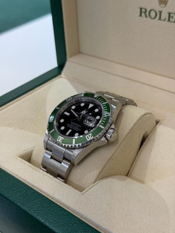 Rolex Submariner Date Kermit ghiera verde del 2005 top condition con scatola Rolex