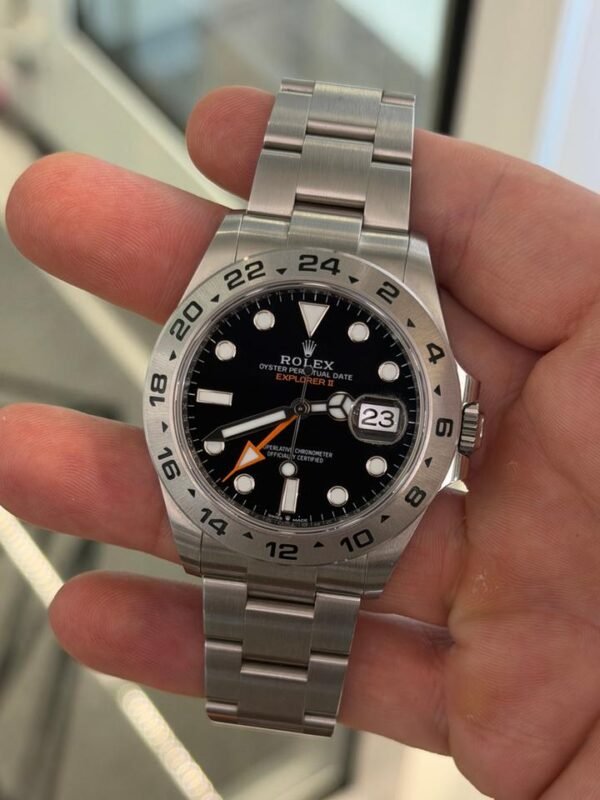 IMG_5884 Rolex Explorer II NUOVO 2026 Italia black dial full set con documenti e scatola Rolex