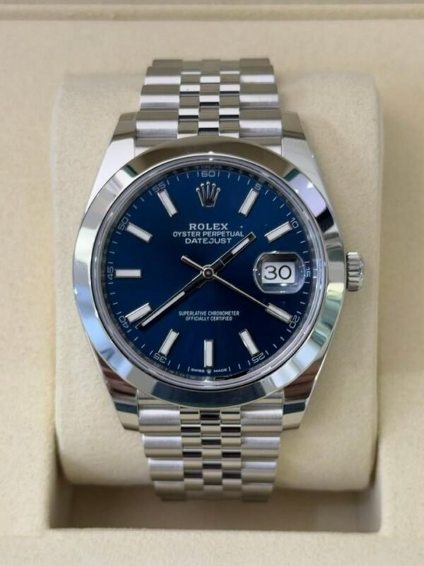 IMG_6802 Rolex Datejust 41mm Blu Jubilee NUOVO 2026 Italia full set con documenti e scatola Rolex