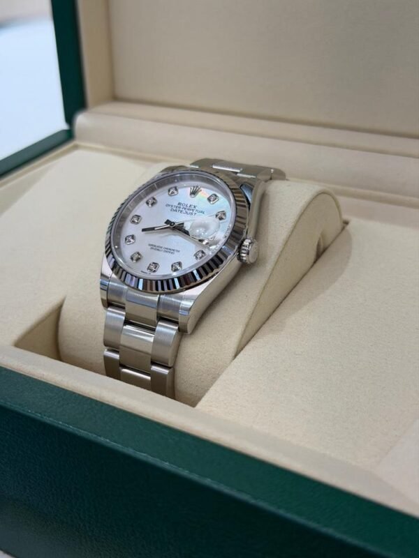 IMG_6809 2 Rolex Datejust 36mm mop dial madreperla in diamanti NUOVO 2026 oyster full stickers full set