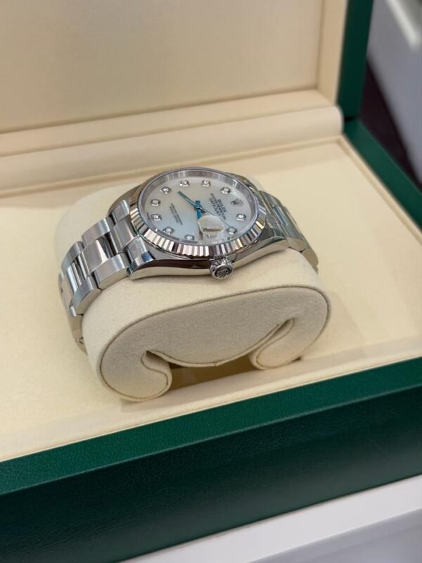 IMG_6810 2 Rolex Datejust 36mm mop dial madreperla in diamanti NUOVO 2026 oyster full stickers full set