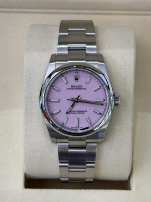 Rolex Oyster Perpetual 34mm Pink rosa NUOVO 2026 Italia full set con documenti e scatola